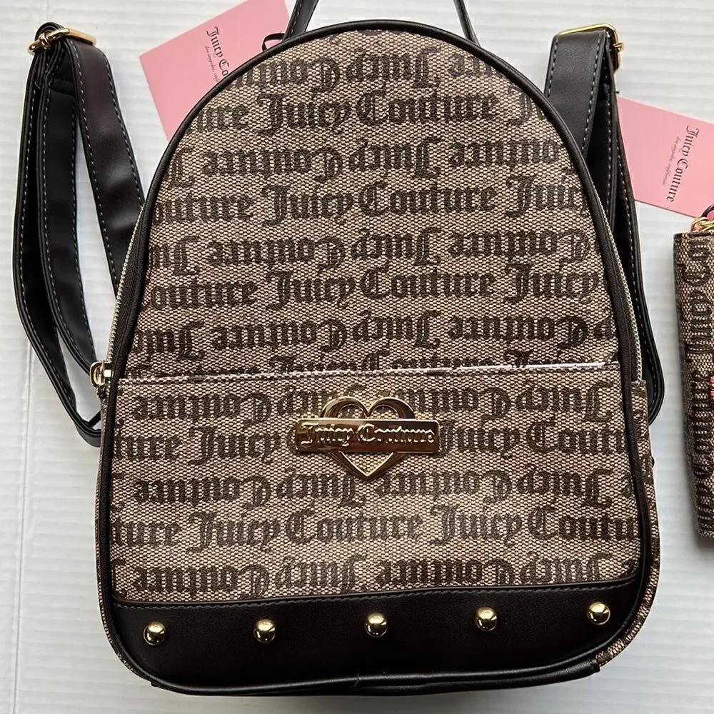 Juicy Couture Glam Backpack & Wallet in Brown